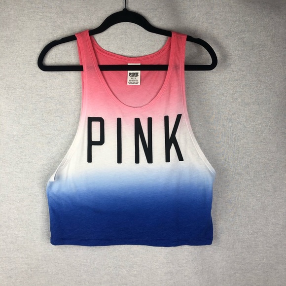 PINK Victoria's Secret Tops - Pink Victoria Secrets Red White and Blue Tank Top